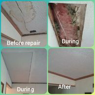 Sheetrock repair in a mobile home is difficult. We had to add ceiling joists and it turned out nice.