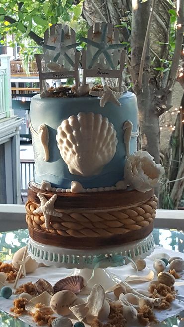 Key West Wedding Cake in Key West, Key Lime Wedding Cake, Nautical Custom Cakes