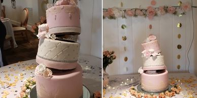 Quinceanera dress, Quinceanera Cake, Pink Cakes, Pink Quinceanera Cake, Princess Cakes, Vanilla Cake