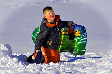 Boy
Toboggan
Winter
Snow
Sled
Fun