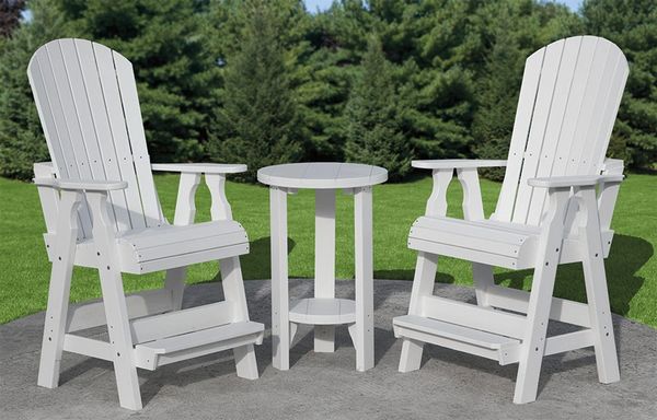 Fan Back Rolled Seat Pub Set