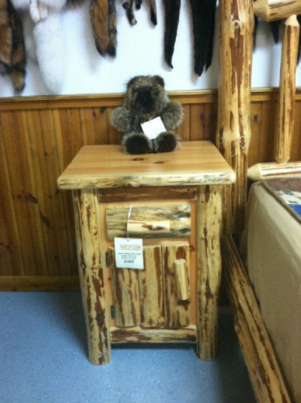 Northern Red Pine Hand Peeled Nightstand