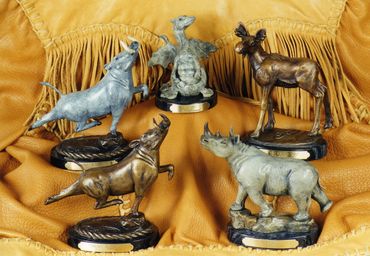 moose bronze, warthog bronze, rhino bronze, dragon bronze