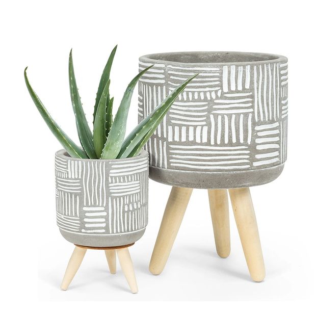 modern planters in two sizes