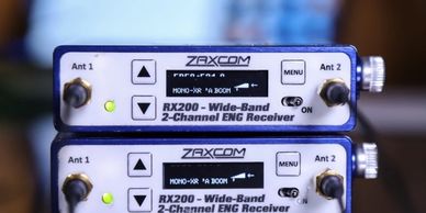 RX 200, Wireless Audio, Wireless Audio Receiver, Zaxcom, Stereo Camera Hop