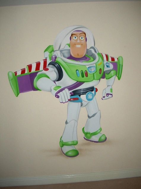 Buzz Lightyear painted mural