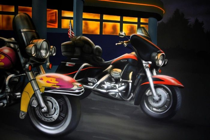 Biker mural