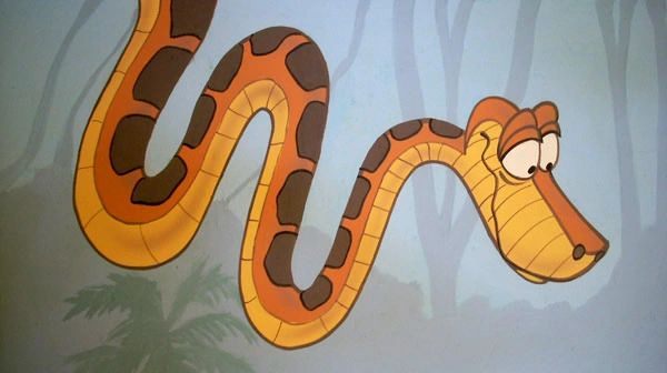 Kaa snake jungle book painted mural