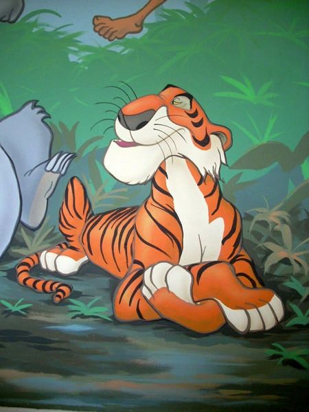 Jungle Book mural painted in a boys bedroom