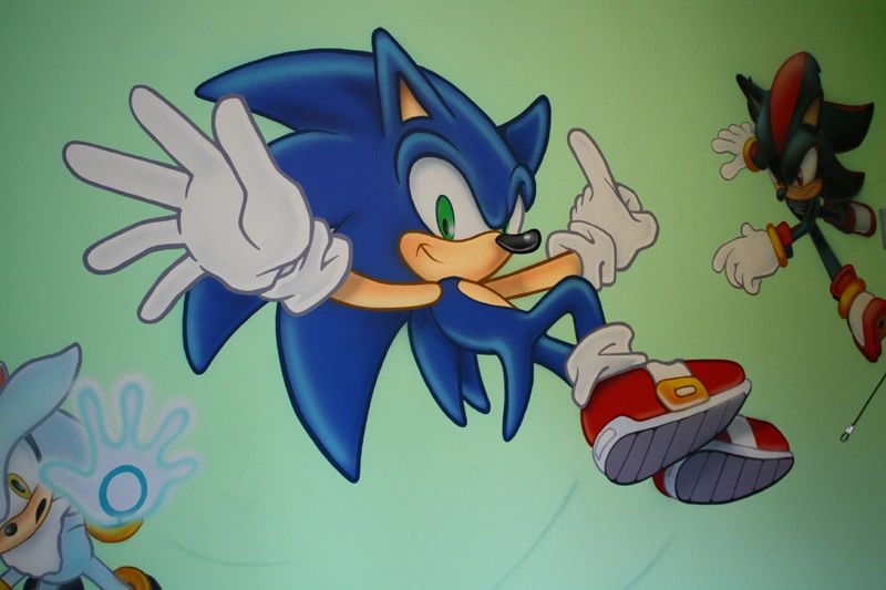 Sonic the Hedgehog wall art mural