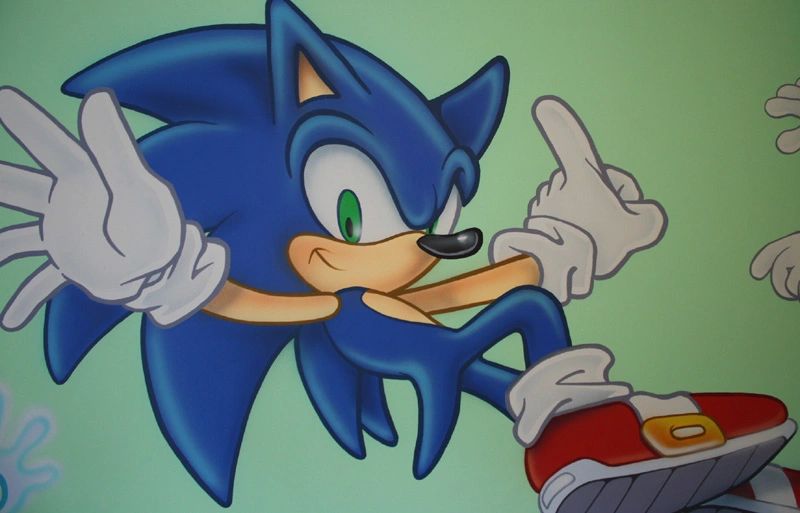 Sonic the Hedgehog artwork mural