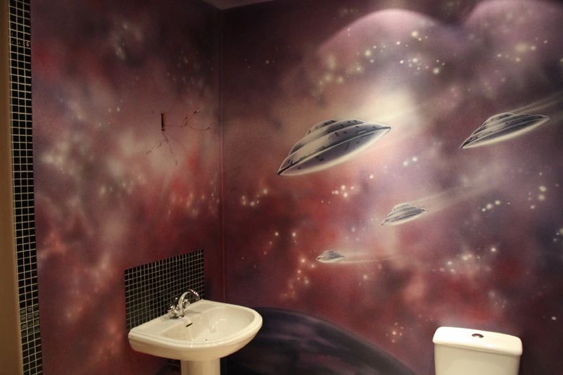 Flying saucer wall art