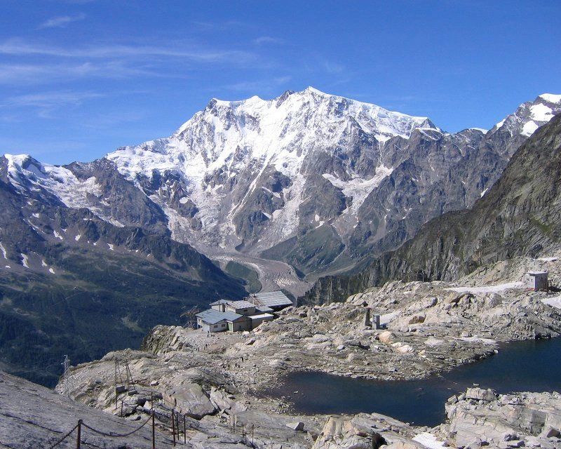View of the Monte Rosa in the Alps.