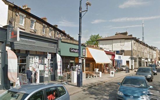 The same row of shops in Church Road as seen today. Image from Google.
Photo from Google Street View