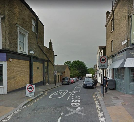 Jasper road as it is today.
Photo from Google Street View