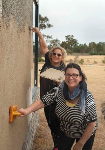 Hemp workshop rendering a wall