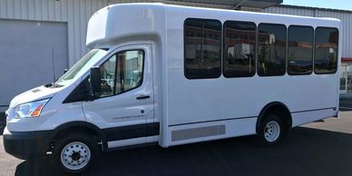 A picture of a van with windows