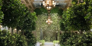 Tropical plant rentals for wedding by Jeff Leatham https://www.jeffleathamflowers.com