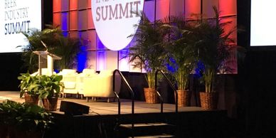 Tropical plant rentals for the Beer Industry summit corporate event