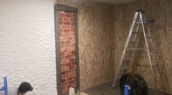 Install salt on Salt Room walls