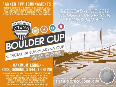 NJ GO Battle League Silph Arena Boulder Cup