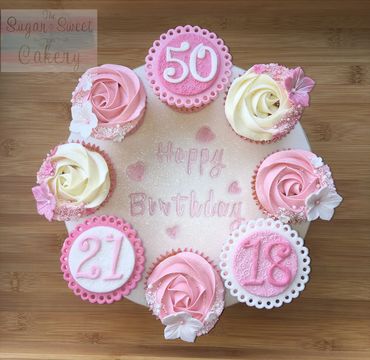 Birthday cupcake fondant buttercream