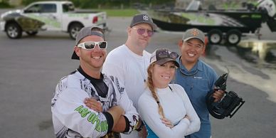 Rapper SNOW with Amanda Lynn Mayhew on a fishing trip.