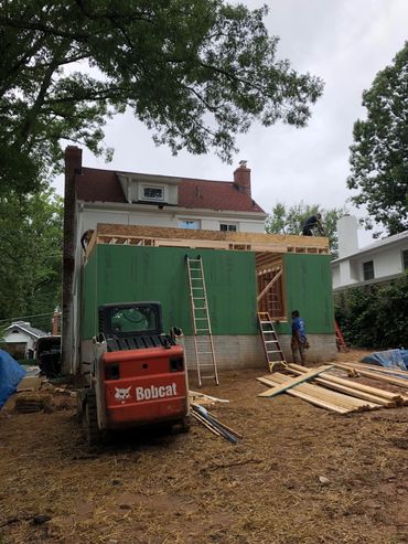 a home addition being built