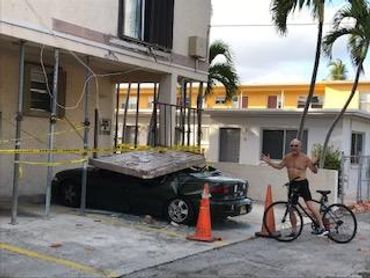 Miami - Glad I wasn't sitting in the car!