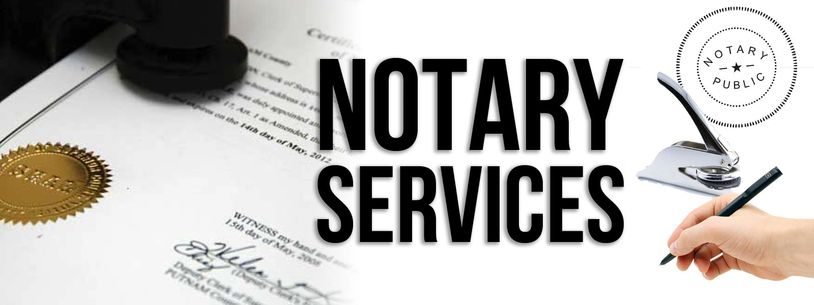 Notary Services available.
