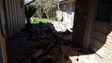 Breaking up old concrete patio