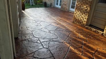 Finished fox valley stamped concrete