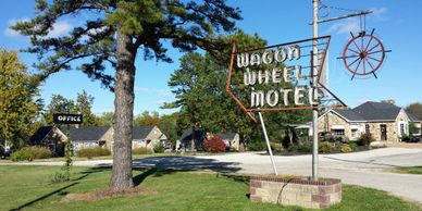 Historic Wagon Wheel is a Route 66 motel on Historic Route 66 in Cuba, Missouri. Preservation works. A locally owned motel.