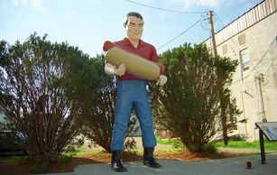 Scenes like this on Historic Route 66 are unique advertising displays for travelers.