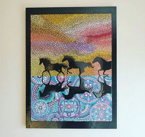 dotted horse large scale artwork