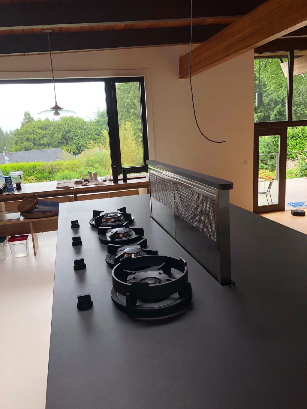 hidden downdraft, concealed downdraft, concealed vent, hidden vent, disappearing vent, disappearing