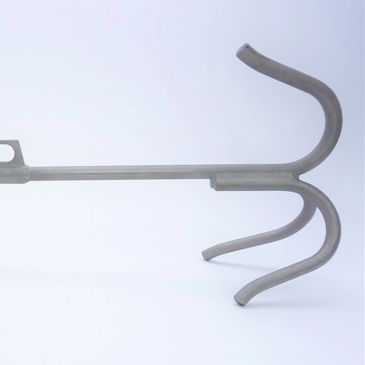 Titanium grappling hook with 3 prongs