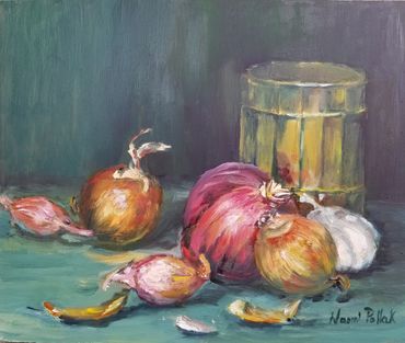 Dancing Onions
10"×8"
Oil on Board
$150,00 framed in a floating frame