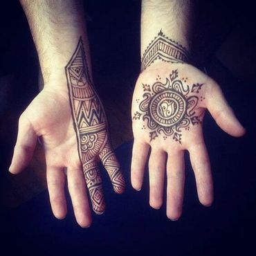 Male Hand Henna
