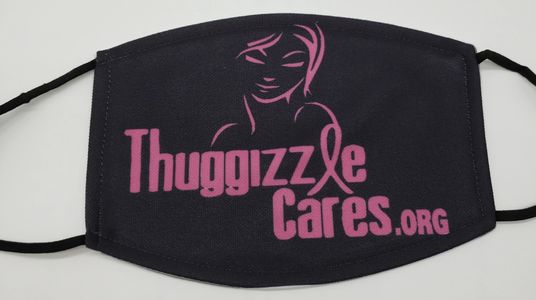 Thuggizzle Cares Breast Cancer Awareness face mask