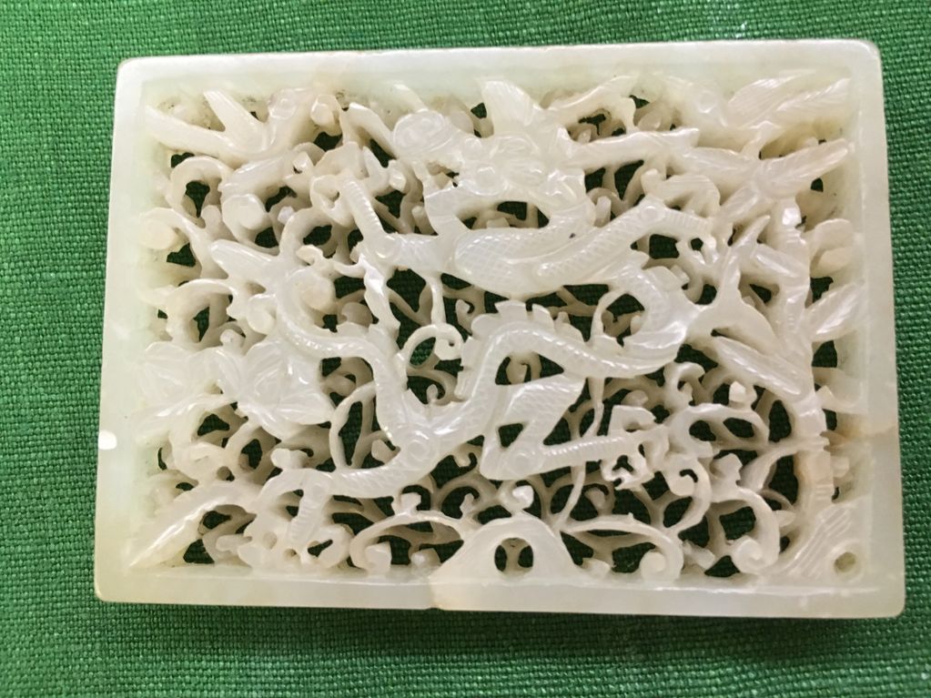 Ming Dynasty period carved Chinese white jade. Jocoy estate sales in San Diego sells Chinese jades a