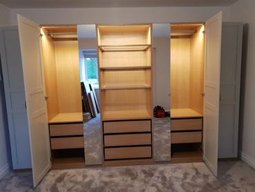 Ikea Pax Wardrobe with lights