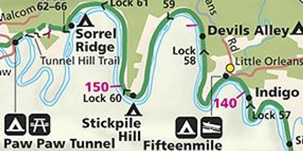C and O canal trail maps are available here