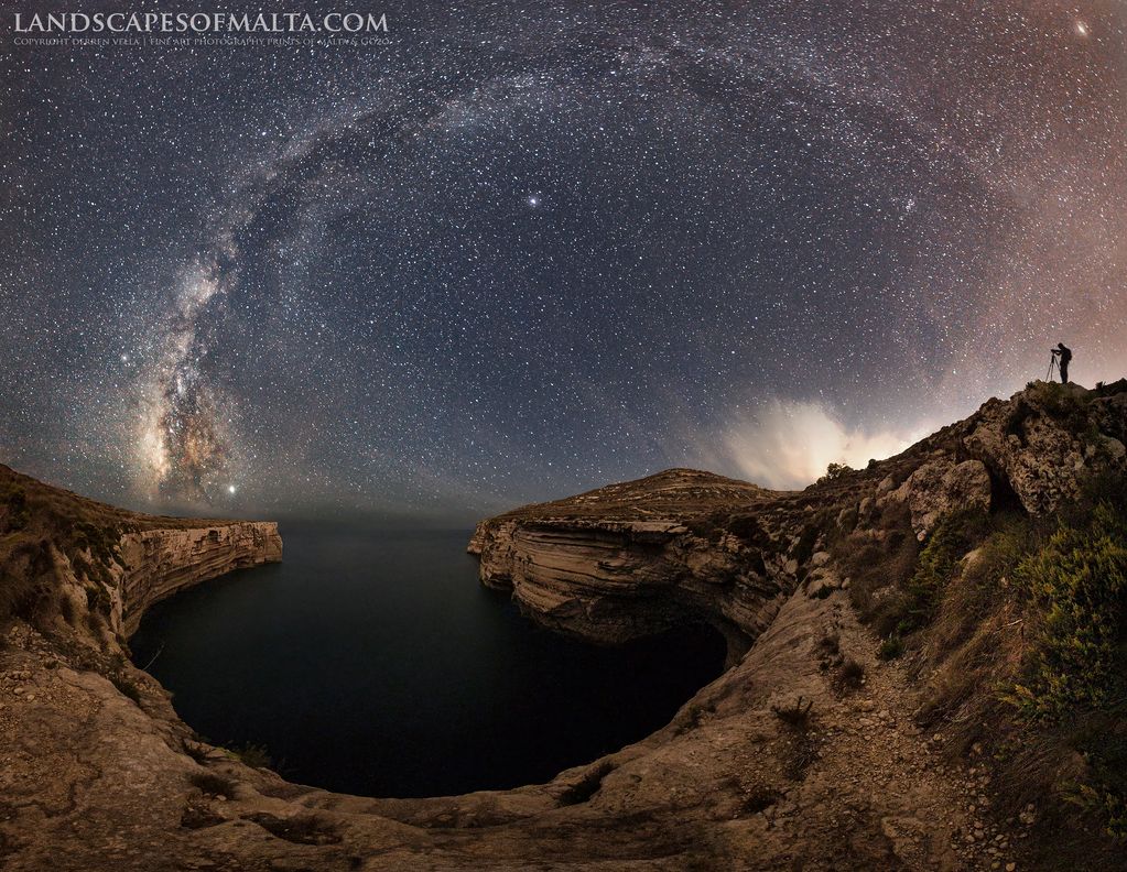 Starscapes of Malta by Derren Vella. Star Scapes of Malta Ras id dawwara - mtahleb milkyway malta