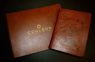 Leather menu holder