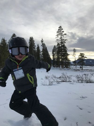 Just a quick pic of a little guy enjoying some time in the powdered mountains of Colorado