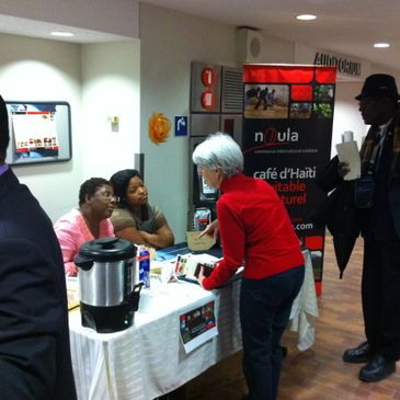 Dégustation de café Haïtien - promotion des membres de Synergie Haïti.