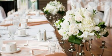 Candelabra arrangement all White