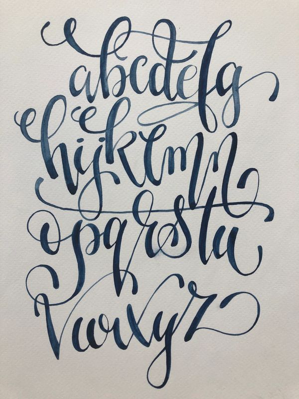 Kate Downey Calligraphy hand Brush lettering Watercolours modern calligraphy bespoke commission uk