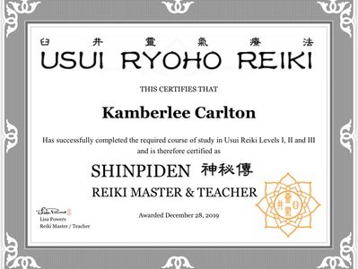 Usui Ryoho Reiki Master & Teacher
By Instructor Lisa Powers